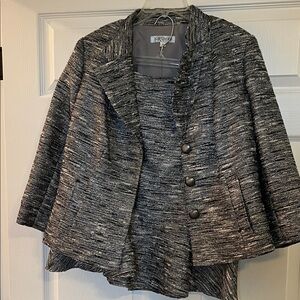 Kay Unger Black and Gray Skirt Set